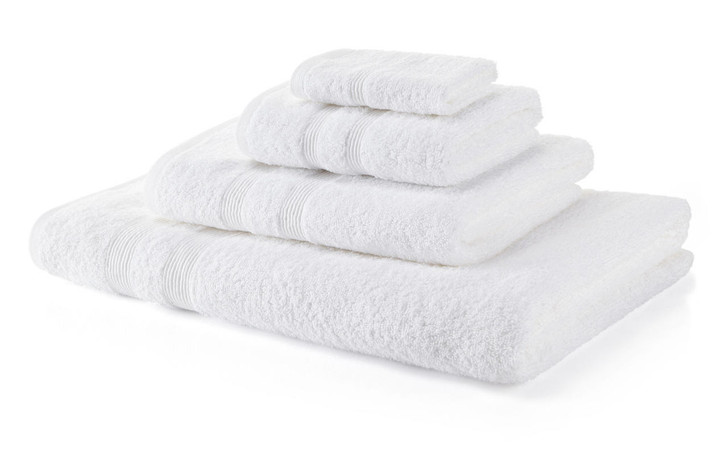 4 Piece White Towel Bale 500 GSM - 2 Hand Towels, 2 Bath Towels