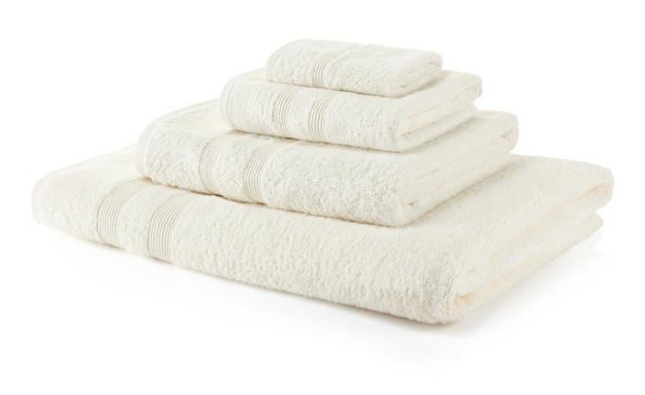 4 Piece Cream Towel Bale 500 GSM - 2 Hand Towels, 2 Bath Towels