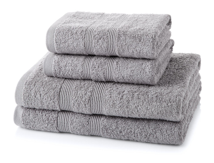 4 Piece Light Grey Towel Bale 500 GSM - 2 Hand Towels, 2 Bath Towels