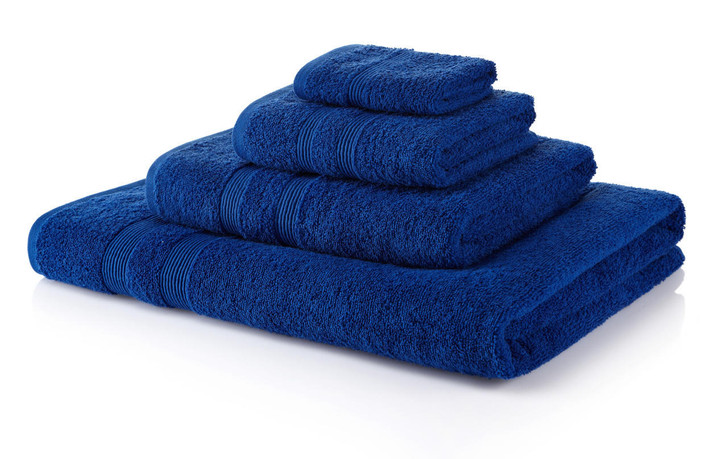 4 Piece Royal Blue Towel Bale 500 GSM - 2 Hand Towels, 2 Bath Towels