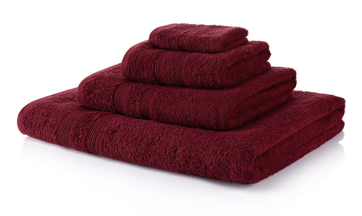4 Piece Wine Towel Bale 500 GSM - 2 Hand Towels, 2 Bath Towels
