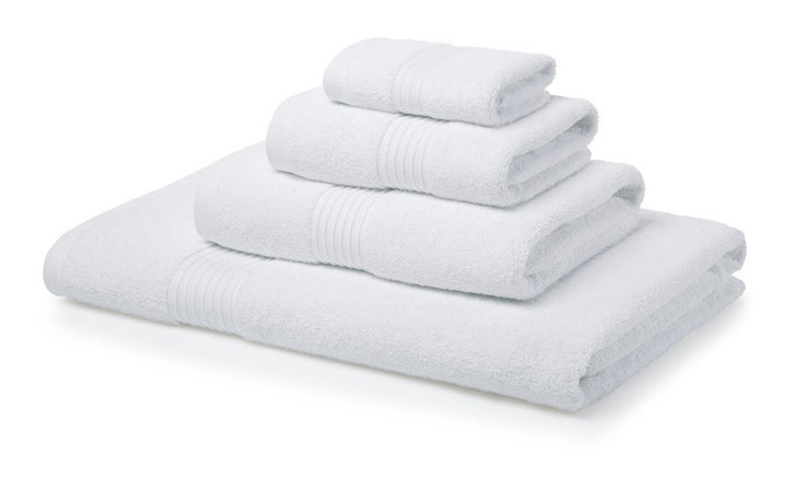6 Piece White Towel Bale 700GSM - 2 Face Cloths, 2 Hand Towels, 2 Bath Towels