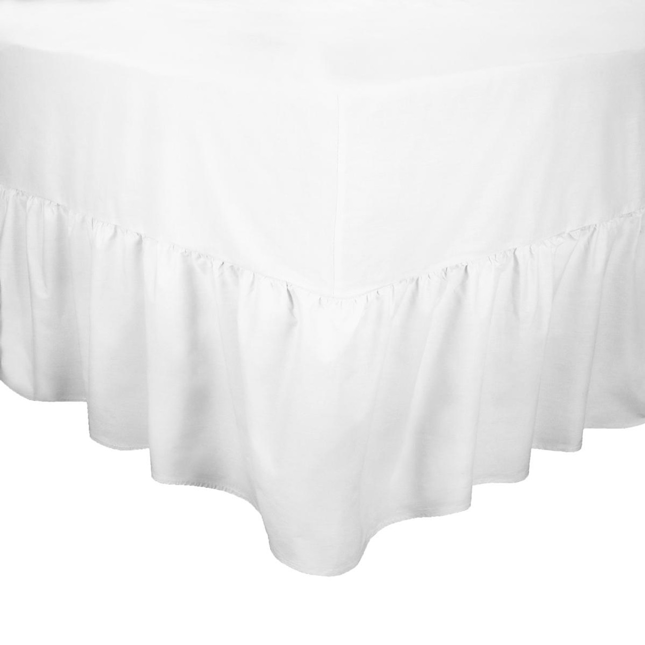 over the mattress Double 4'6" fitted valance 68 pick 50/50 polycotton 