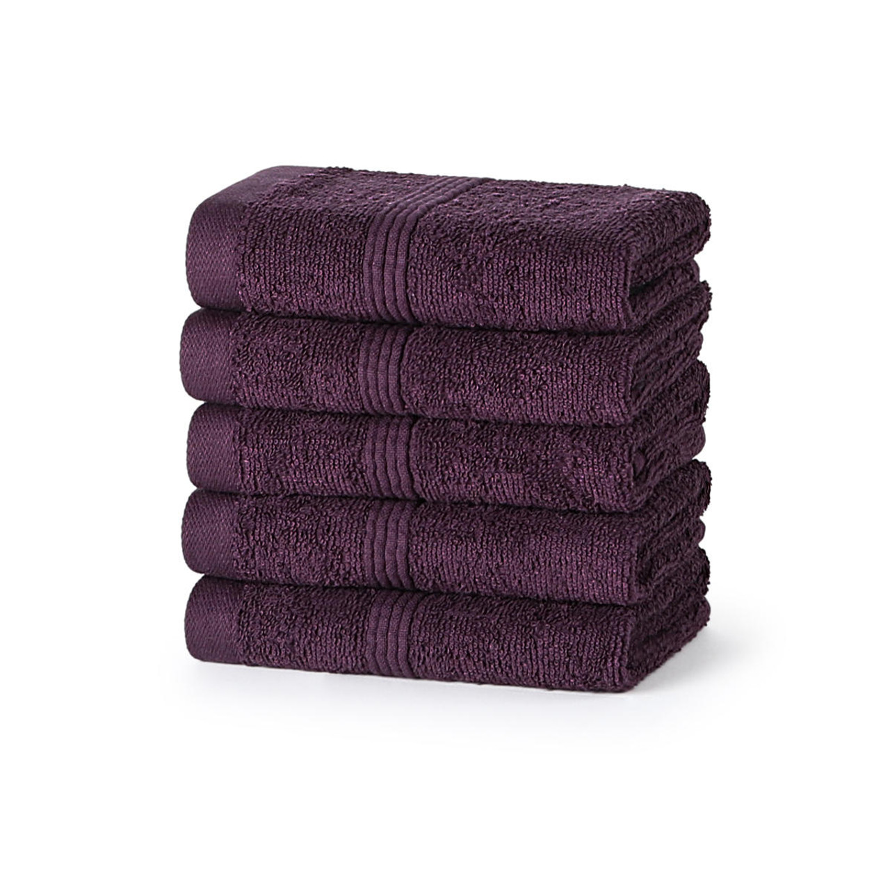 Plum coloured store towels