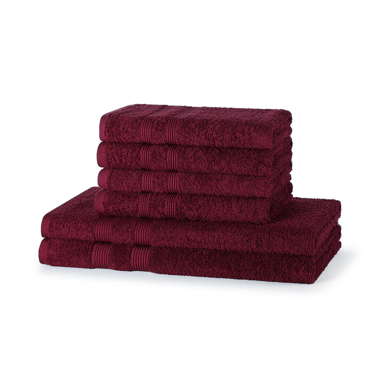 6 Piece 500GSM Towel Bale 4 Hand Towels 2 Bath Towels The Towel Shop