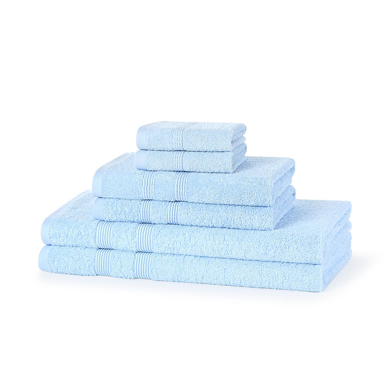 6 Piece 500GSM Towel Bale - 2 Face Cloths, 2 Hand Towels, 2 Bath Towels ...