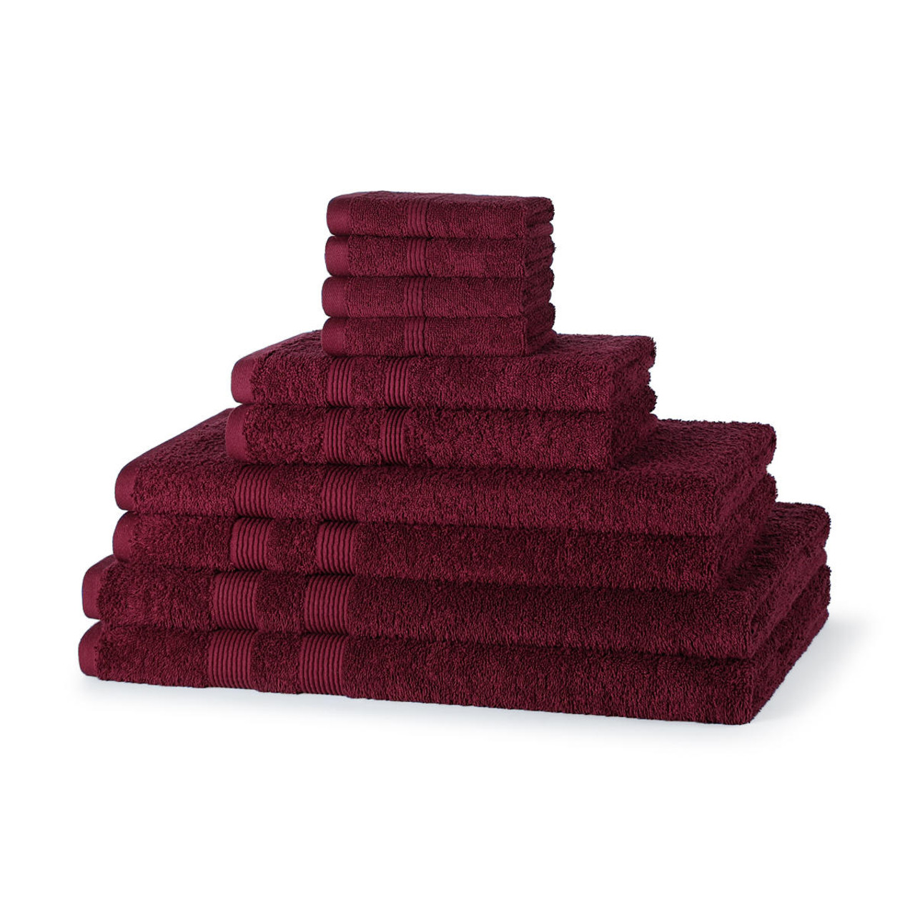 10 Piece 500GSM Towel Bale 4 Face Cloths 2 Hand Towels 2 Bath Towels 2 Bath Sheets The Towel Shop