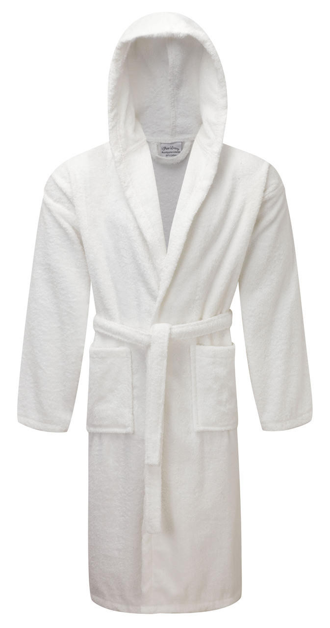 Egyptian Collection 100% Cotton Luxury Towelling Dressing Gown - Hooded ...