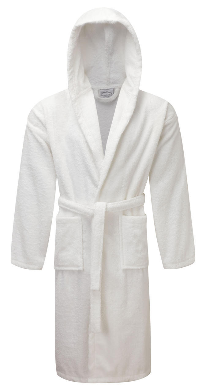 White towelling dressing shop gown womens