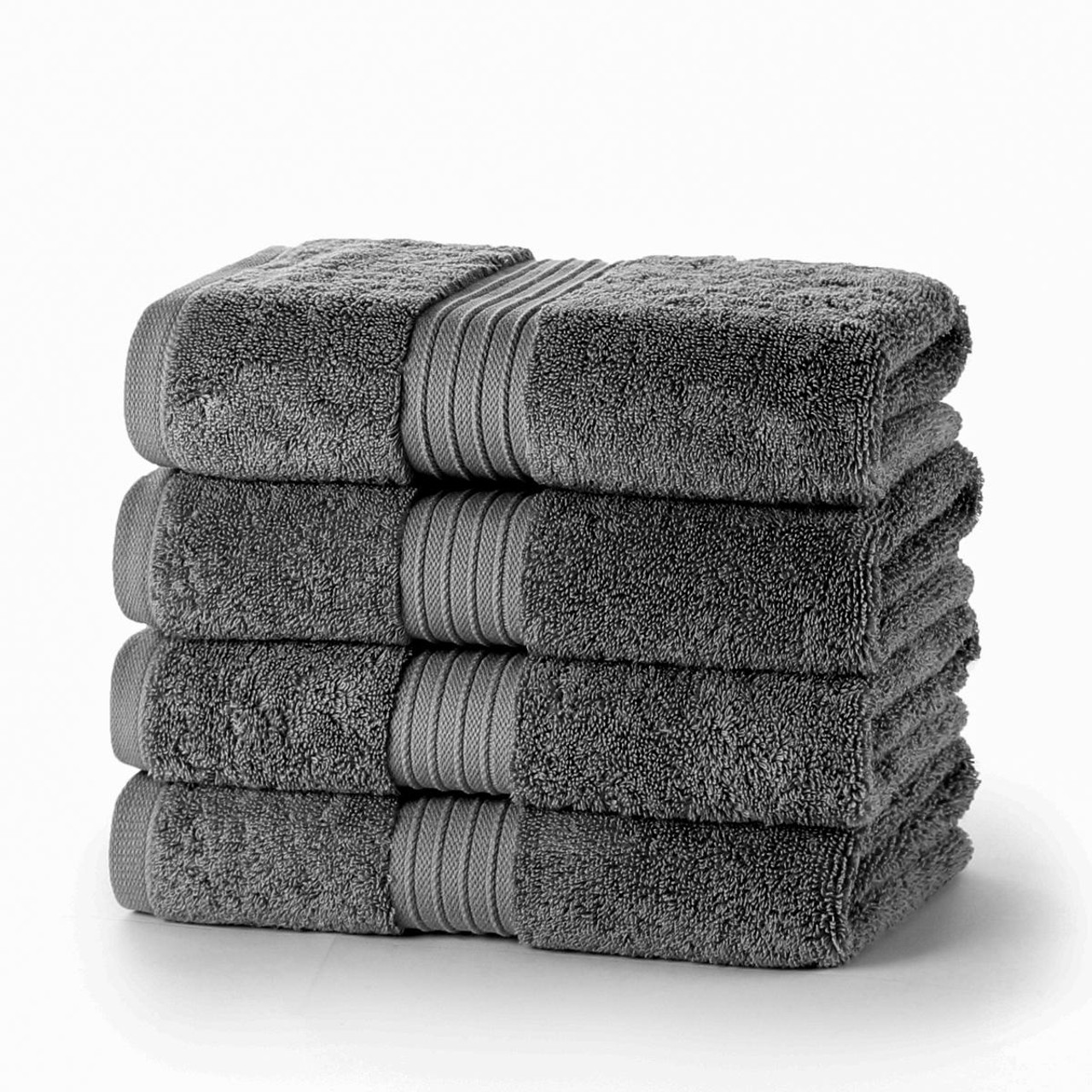 CB CASA BELLA The ultimate linen 700 GSM PACK OF 12 100% COTTON FACE CLOTH TOWELS FLANNELS WASH CLOTH_Black 