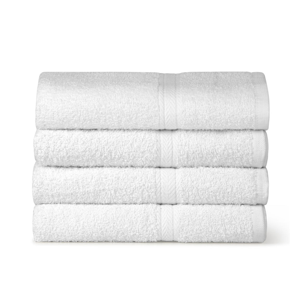 400 GSM Institutional White Bath Towels Pack of 3pcs The Towel Shop