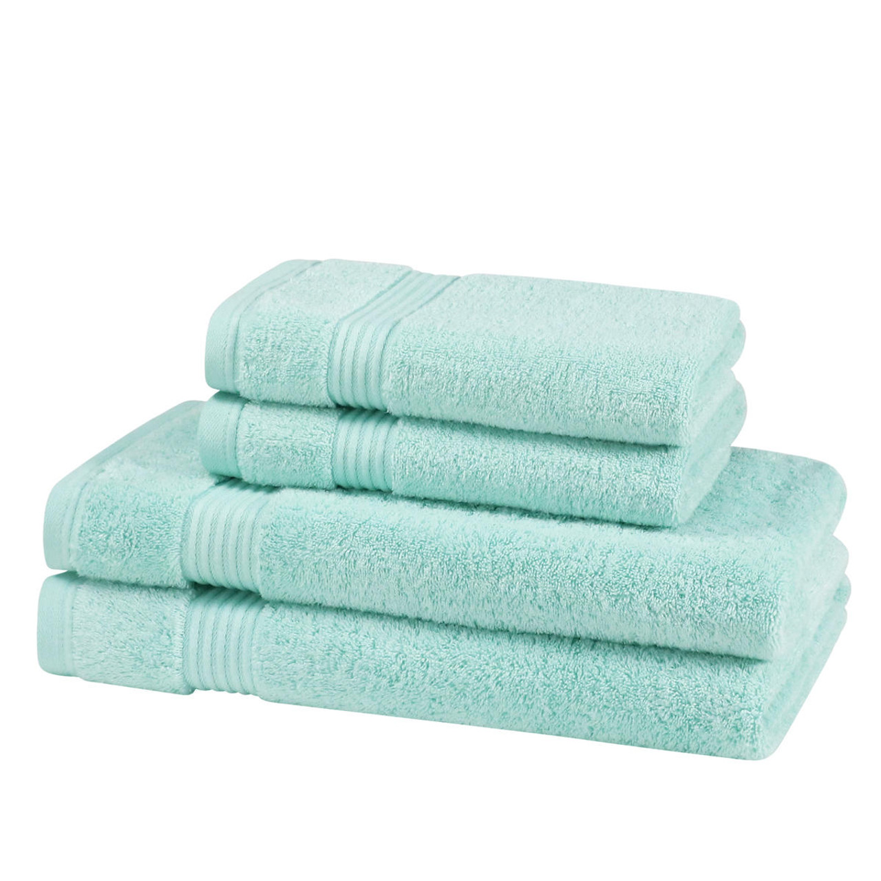 4 Piece 700GSM Bamboo Towel Set 2 Hand Towels 2 Bath Towels
