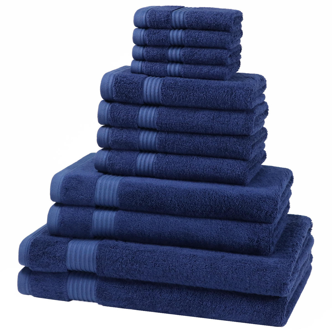 12 Piece 700GSM Bamboo Towel Set 4 Face Cloths 4 Hand Towels 2 Bath Towels 2 Bath Sheets