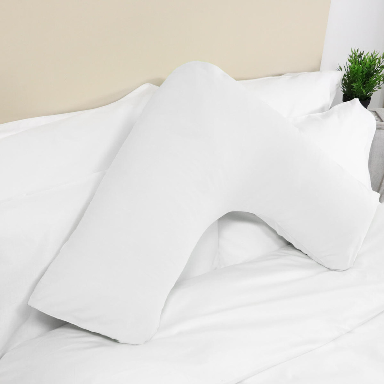 Large v pillow case top
