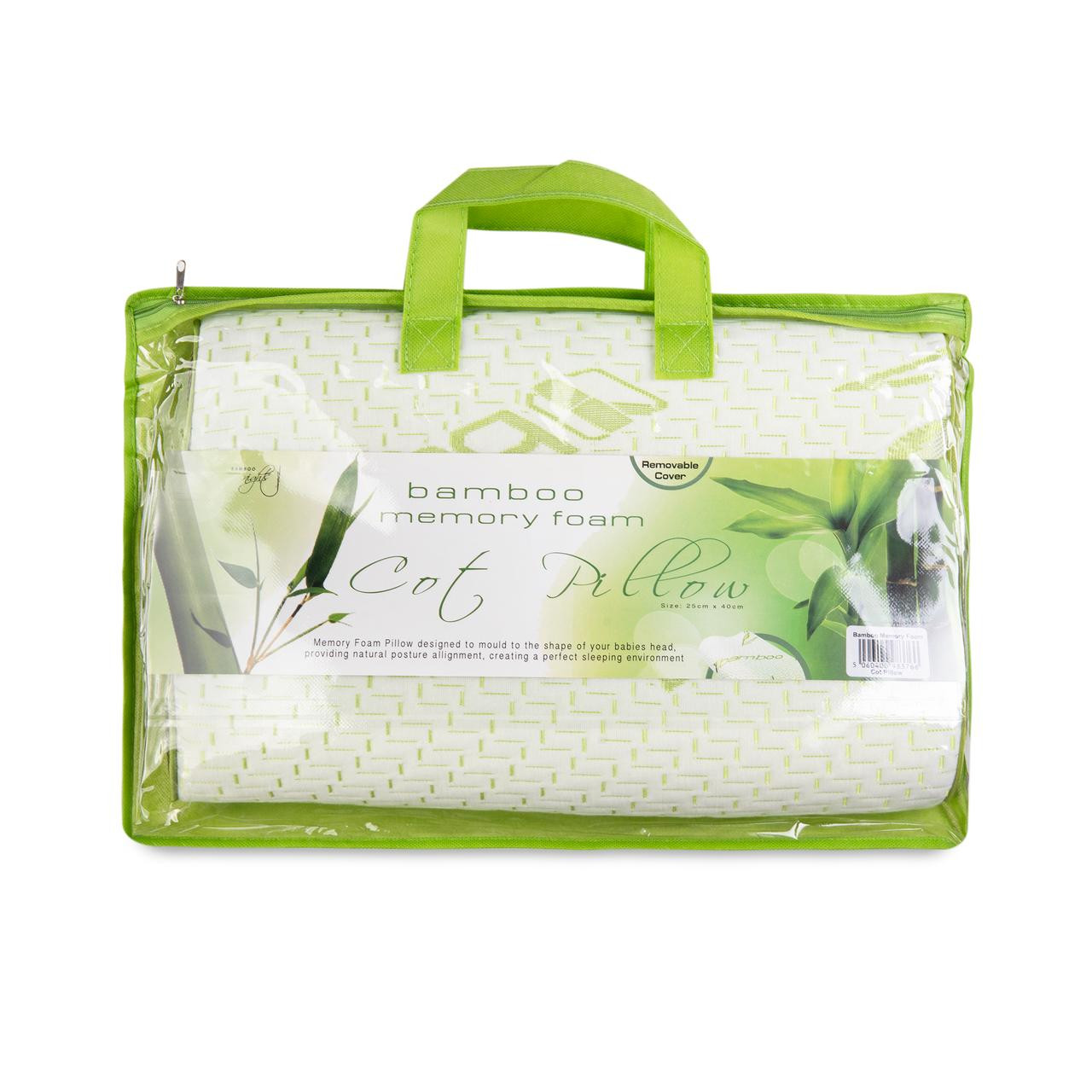 Bamboo Memory Foam Cot Pillow 25x40 cm