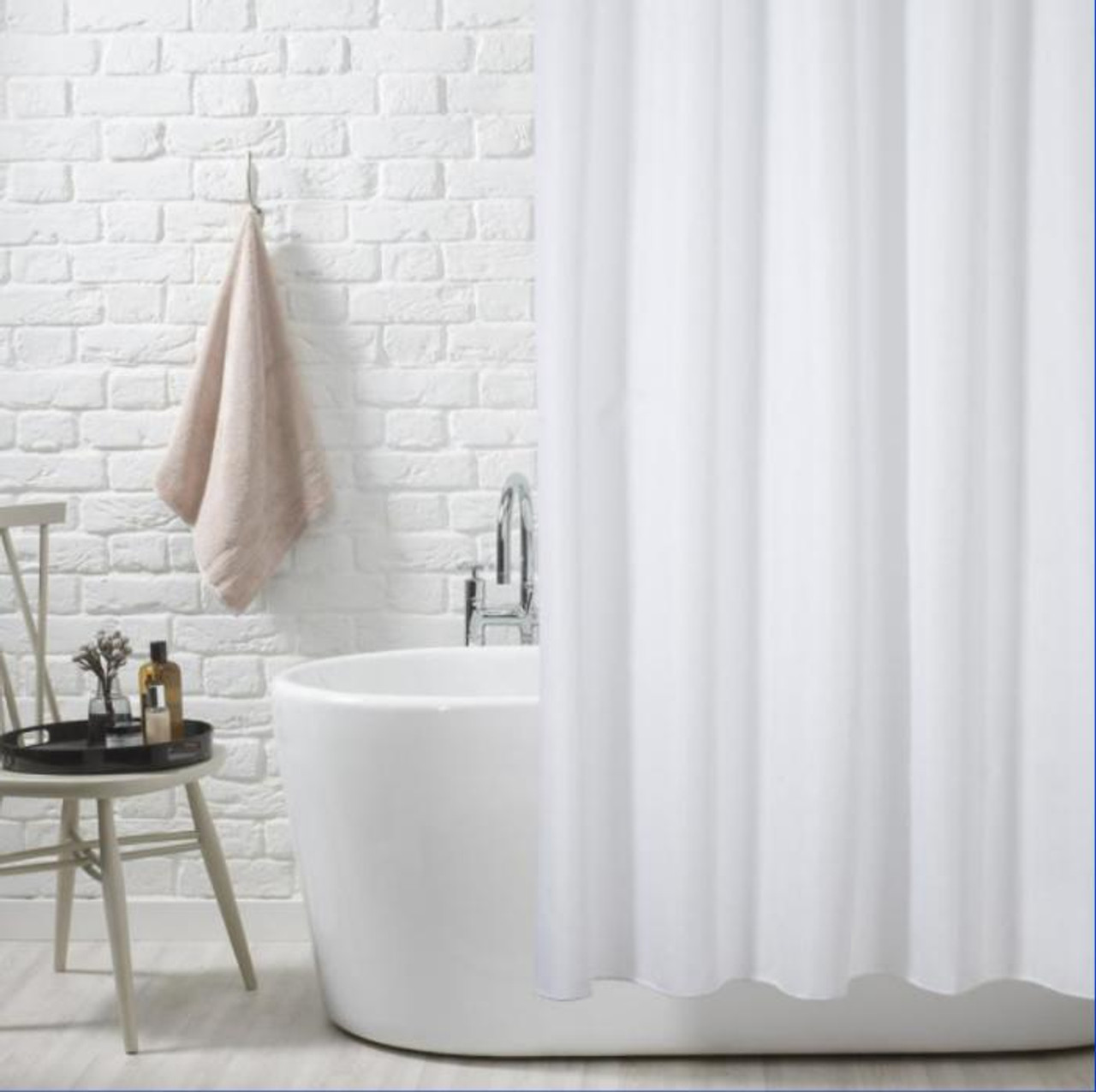 White on sale bathroom curtains