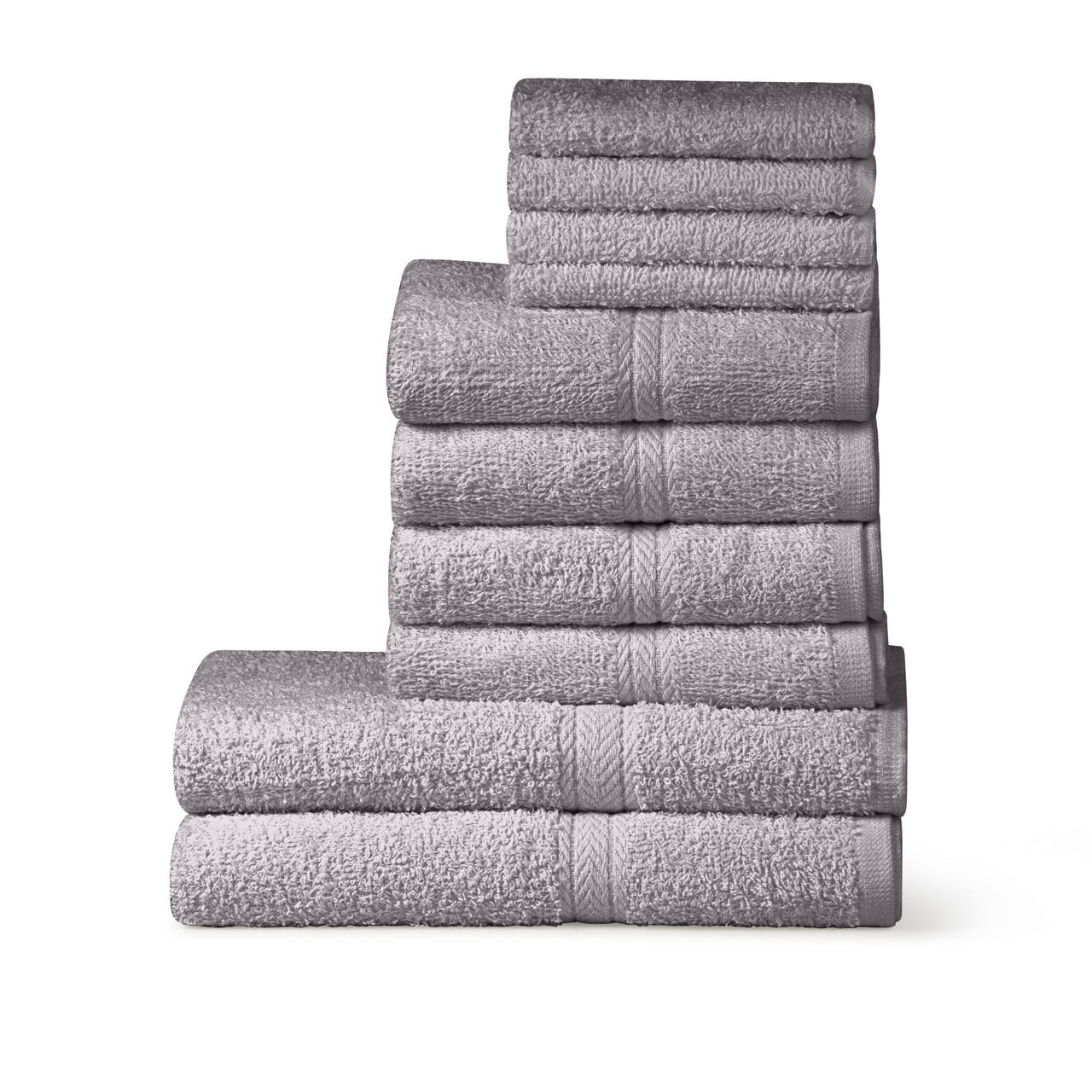 10 Piece 450GSM Value Range Towel Bale 4 Face Cloths 4 Hand