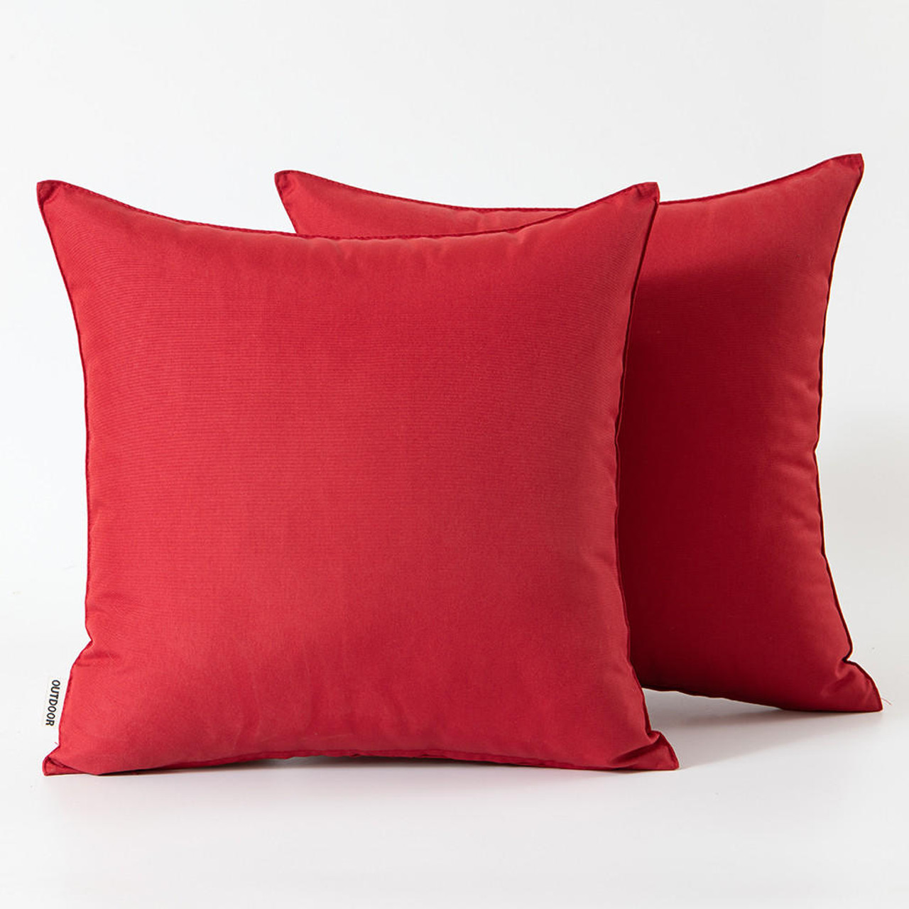 Set of 2 Outdoor Cushions with Waterproof Covers Included 45x45 cm The Towel Shop