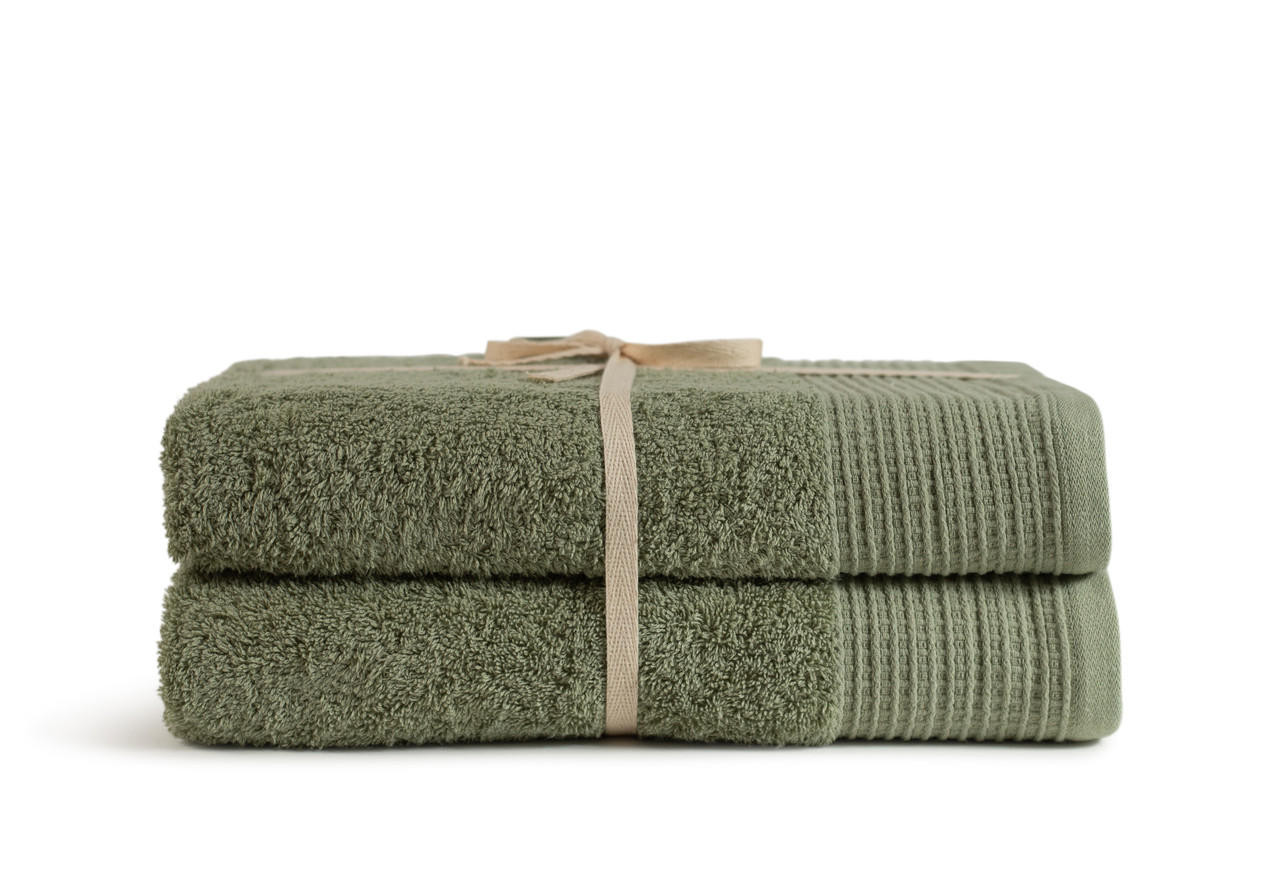 100 Organic Cotton Bath Towels Gift Ribboned