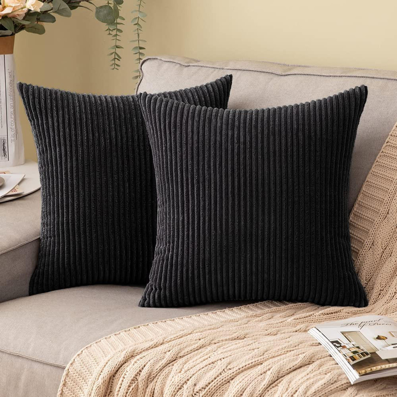 Premium Corduroy Cushion Covers 45x45cm The Towel Shop