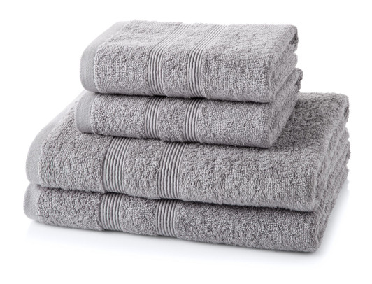 6 Piece Light Grey Towel Bale 500 GSM 4 Hand Towels 2 Bath Towels The Towel Shop