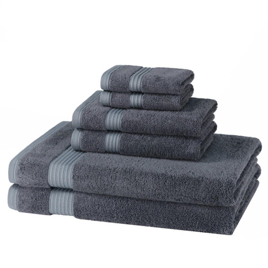10 Piece 700GSM Bamboo Towel Set 4 Face Cloths 2 Hand Towels 2 Bath Towels 2 Bath Sheets