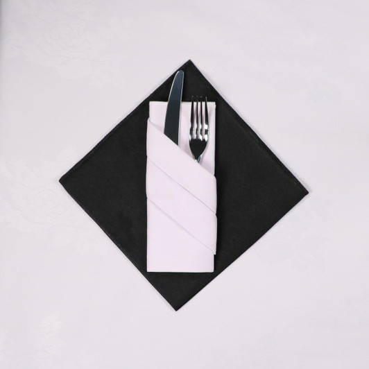 Round Damask Rose Polyester Easy Care White Napkins 22x22 56x56cm Round Damask Rose Polyester Easy Care White Napkins 22x22 56x56cm