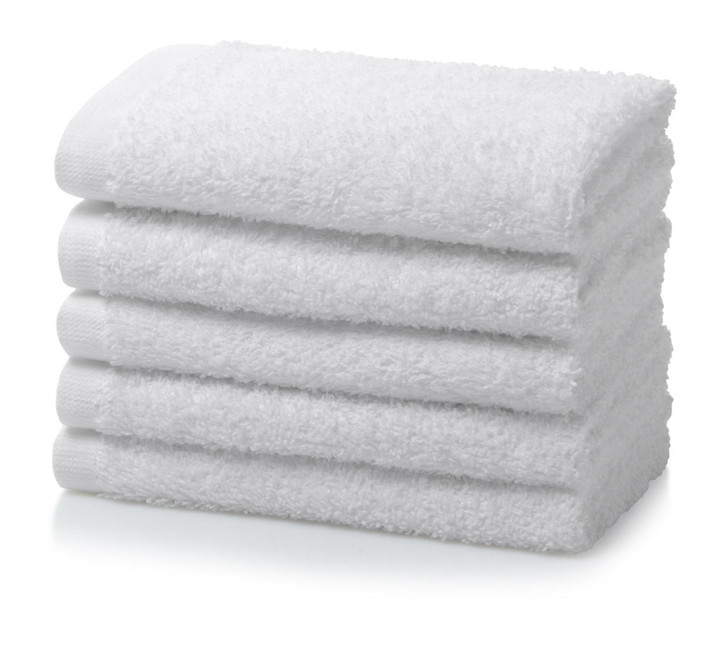 Box of 120 White Face Cloth Flannel Hotel Spa Towel 500 GSM - 30x30cm
