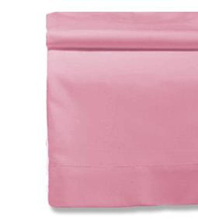 Single Piece Pink Flame Retardant Flat Sheets 68 Pick Polycotton BS 7175 - Double