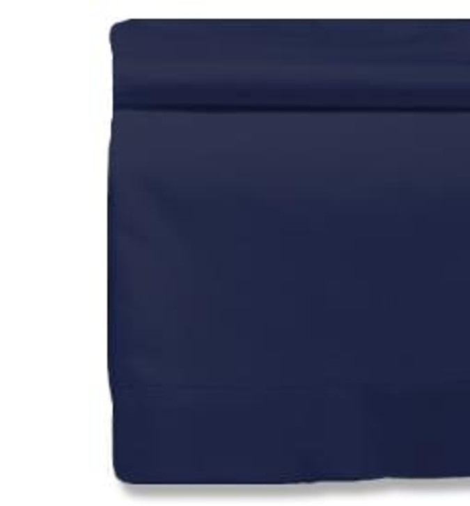 Single Piece Navy Blue Flame Retardant Flat Sheets 68 Pick Polycotton BS 7175 - Double