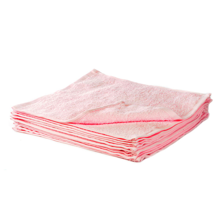 Pink Face Cloth Soft Cotton Royal Egyptian Flannel 30x30cm - 500 GSM