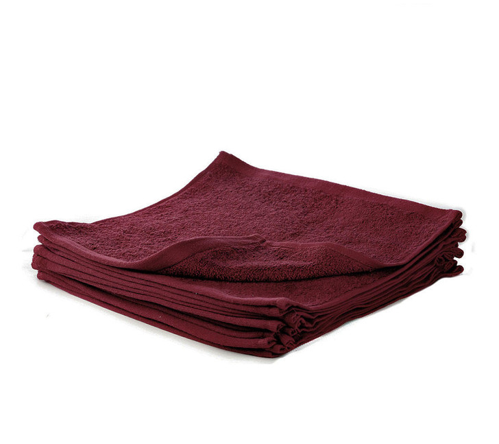 Wine Face Cloth Soft Cotton Royal Egyptian Flannel 30x30cm - 500 GSM