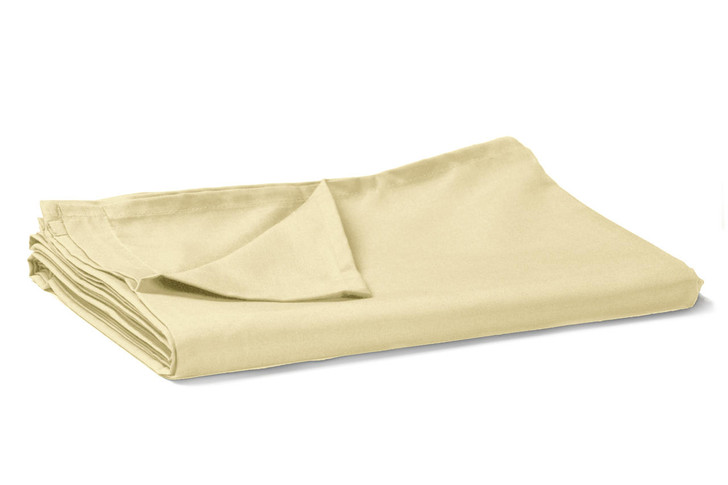 Single - Cream Flat Sheets Easy Care 68 Pick Polycotton 178x254cm