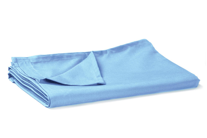 Single - Light Sky Blue Flat Sheets Easy Care 68 Pick Polycotton 178x254cm