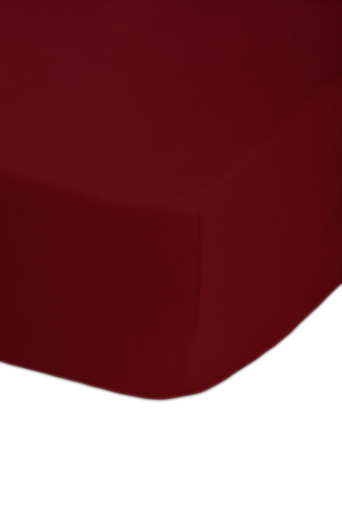 Single - Maroon Wine Fitted Sheets Easy Care 68 Pick Polycotton