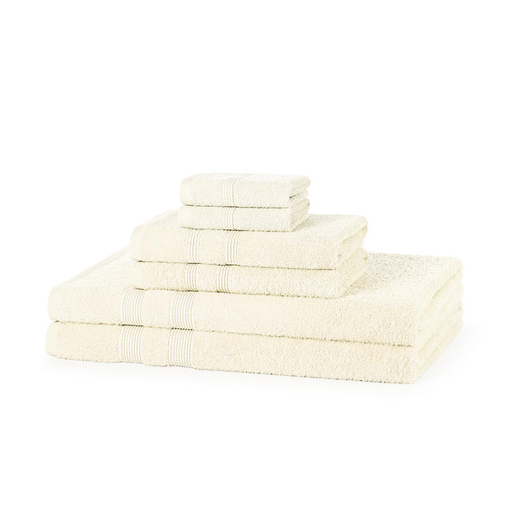 6 Piece 500GSM Towel Bale - 2 Face Cloths, 2 Hand Towels, 2 Bath Sheets