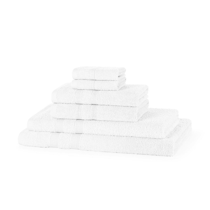 6 Piece 500GSM Towel Bale - 2 Face Cloths, 2 Hand Towels, 1 Bath Towel, 1 Bath Sheet