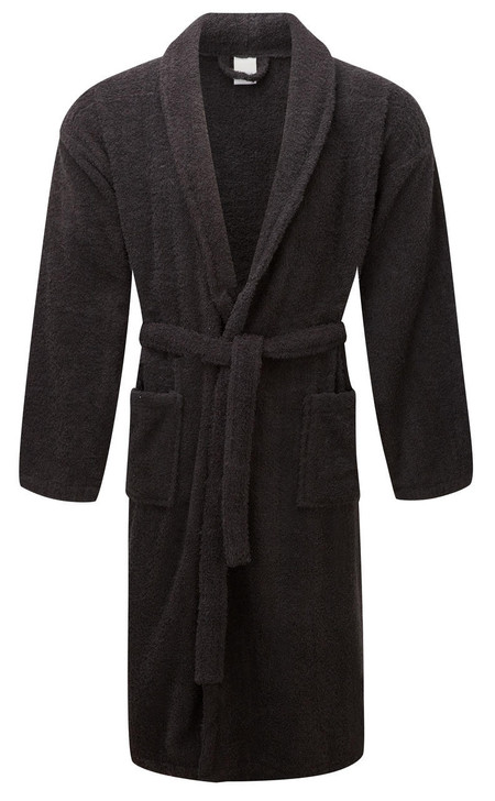 Black Terry Towelling Dressing Gowns