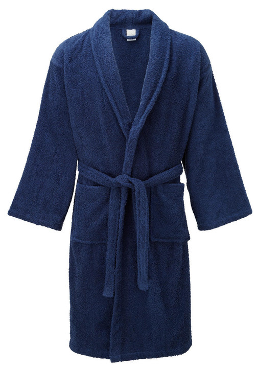 Navy Blue Terry Towelling Dressing Gowns