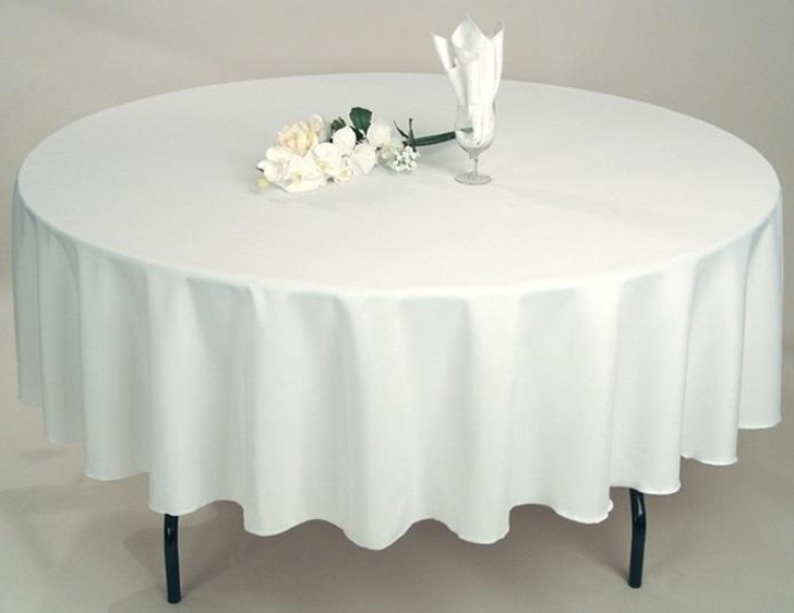 Hotel Quality Easy Iron 275 Gsm Round Polycotton Tablecloths