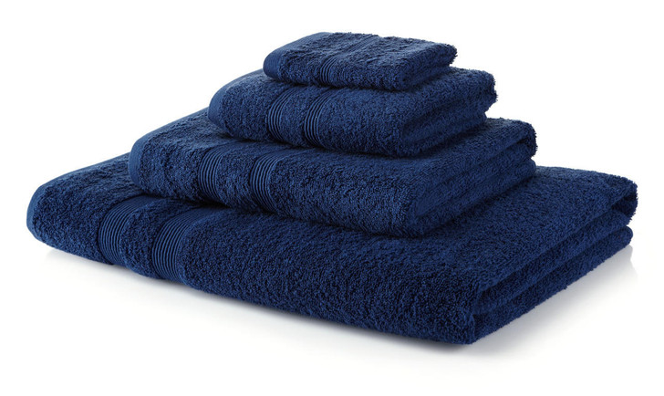 4 Piece Navy Blue Towel Bale 500 GSM - 2 Hand Towels, 2 Bath Towels