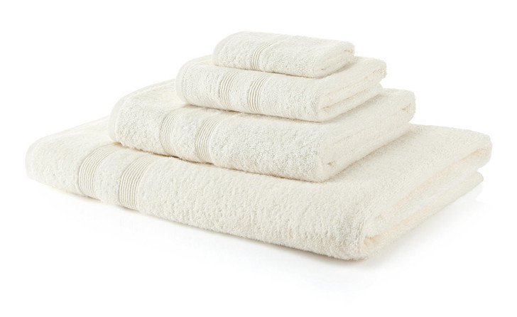 6 Piece Cream Towel Bale 500 GSM - 2 Face Cloths, 2 Hand Towels, 1 Bath Towel, 1 Bath Sheet