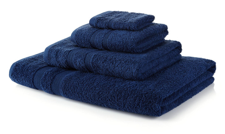 9 Piece Navy Blue Towel Bale 500 GSM - 4 Face Cloths, 2 Hand Towels, 2 Bath Towels, 1 Bath Sheet