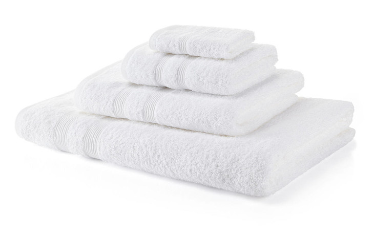 12 Piece White Towel Bale 500 GSM - 4 Face Cloths, 4 Hand Towels, 2 Bath Towels, 2 Bath Sheets