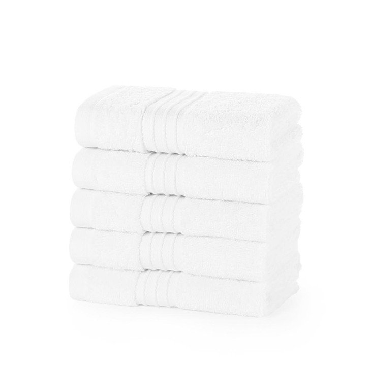 Egyptian Collection 700 gsm White Face Cloths - Pack of 12