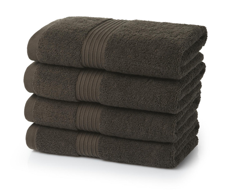 Egyptian Collection 700 gsm Chocolate Brown Hand Towels Pack of 6 The Towel Shop