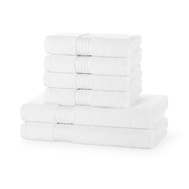 6 Piece 700GSM Towel Bale - 4 Hand Towels, 2 Bath Towels