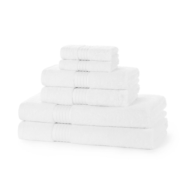 6 Piece 700GSM Towel Bale - 2 Face Cloths, 2 Hand Towels, 2 Bath Towels