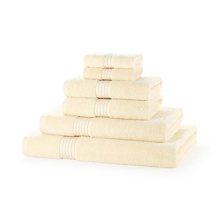 6 Piece 700GSM Towel Bale - 2 Face Cloths, 2 Hand Towels, 1 Bath Towel, 1 Bath Sheet