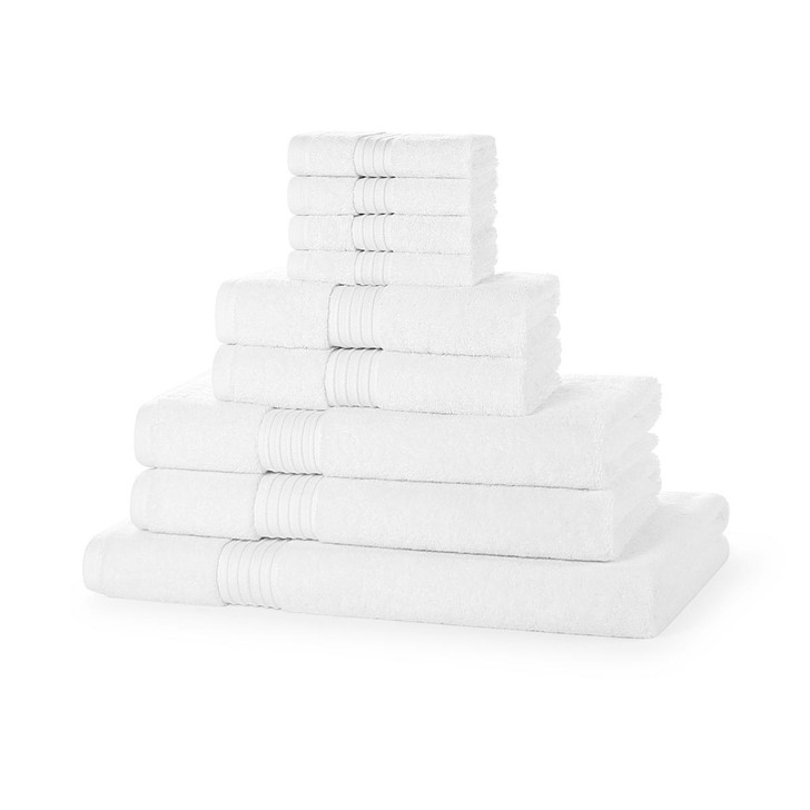 9 Piece 700GSM Towel Bale - 4 Face Cloths, 2 Hand Towels, 2 Bath Towels, 1 Bath Sheet